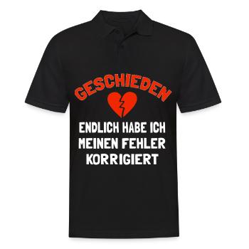 Scheidung Trennung geschieden - Männer Poloshirt - Schwarz - Vorne - Kai (181cm)