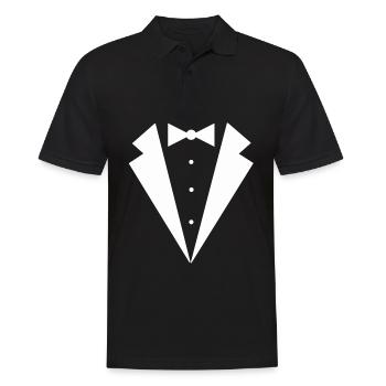 costume occasion beau cadeau enfants noeud papillon - Polo Homme - noir - Devant - Kai (181cm)