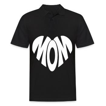 Mother's Day baby mom gift mom mom love mom - Men's Polo Shirt - black - Front - Kai (181cm)