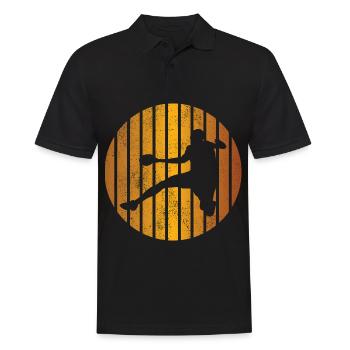 Handball Vintage HandballEr Retro Handball Player - Polo Homme - noir - Devant - Kai (181cm)