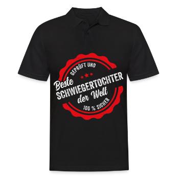 Schwiegertochter Schwiegerkind Schwieger Geschenk - Männer Poloshirt - Schwarz - Vorne - Kai (181cm)