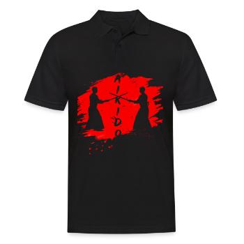 Aikido Master Fighters Martial Arts Coach Fight - Men's Polo Shirt - black - Front - Kai (181cm)