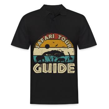 Safari Tour Guide Costume Africa Zoo Tour Tour - Polo Homme - noir - Devant - Kai (181cm)