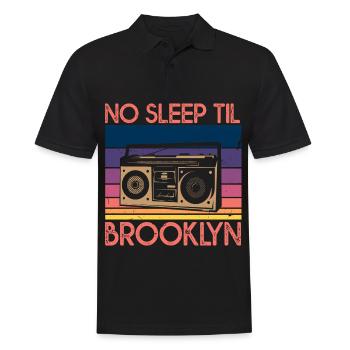 No Sleep Til Brooklyn - Men's Polo Shirt - black - Front - Kai (181cm)
