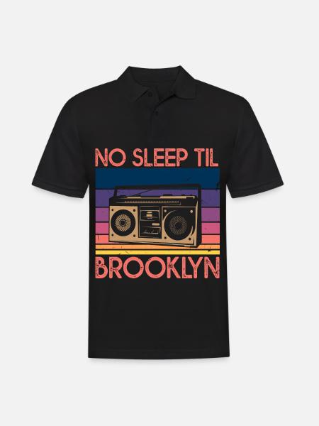 No Sleep Til Brooklyn - Men's Polo Shirt - black