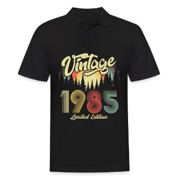 1985 Birthday born in 1985 Retro Vintage - Men's Polo Shirt - black - Front - Kai (181cm)