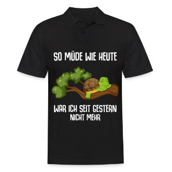 Je n’ai pas été aussi fatigué qu’aujourd’hui depuis hier - Polo Homme - noir - Devant - Kai (181cm)