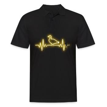 Duck - Men's Polo Shirt - black - Front - Kai (181cm)