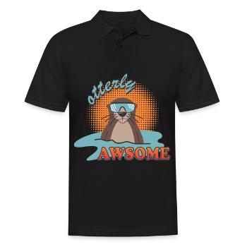 otter - Männer Poloshirt - Schwarz - Vorne - Kai (181cm)