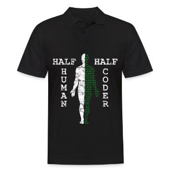 Programmer - Men's Polo Shirt - black - Front - Kai (181cm)