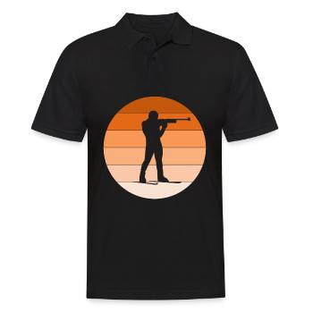 Biathlon gift for biathletes - Men's Polo Shirt - black - Front - Kai (181cm)