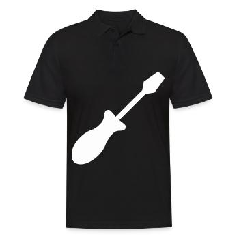 Screwdriver Craft Tool Artisan - Men's Polo Shirt - black - Front - Kai (181cm)