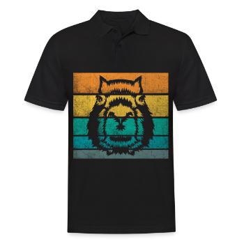 Retro Capybara Vintage Cochon d’eau rongeur - Polo Homme - noir - Devant - Kai (181cm)