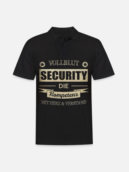 Security Spruch - Männer Poloshirt - Schwarz