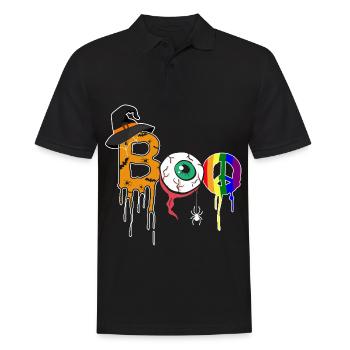 Halloween Boo Witch Zombie Gay Pride LGBT - Polo Homme - noir - Devant - Kai (181cm)