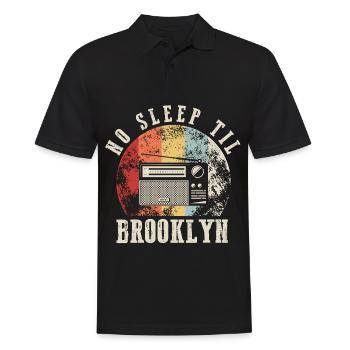 Retro No Sleep Til Brooklyn Retro Radio Stereo - Men's Polo Shirt - black - Front - Kai (181cm)