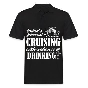 Cruising with a chance of Drinking Cruise - Men's Polo Shirt - black - Front - Kai (181cm)