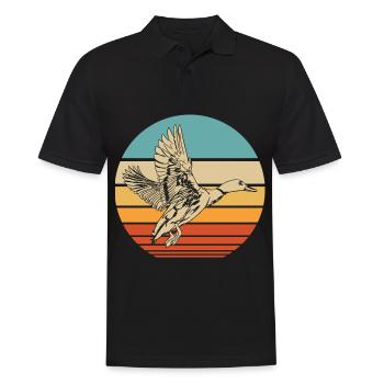 Duck retro vintage - Men's Polo Shirt - black - Front - Kai (181cm)