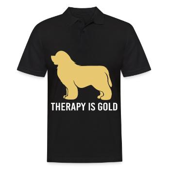 Therapy dog - Men's Polo Shirt - black - Front - Kai (181cm)