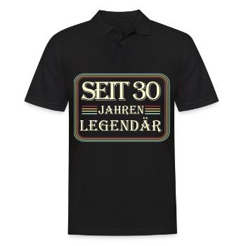 1992 Geburtstag Geschenk - Seit 30 Jahren Legendär - Männer Poloshirt - Schwarz - Vorne - Kai (181cm)