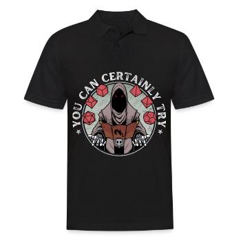 Dragon Jeux de rôle RPG - Tu peux essayer ! - Polo Homme - noir - Devant - Kai (181cm)