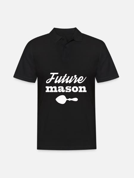 Toekomstige Mason T-shirt met Spoon Design - Mannen poloshirt - zwart