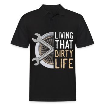 Aviation Spruch für einen Luftfahrt Techniker - Männer Poloshirt - Schwarz - Vorne - Kai (181cm)