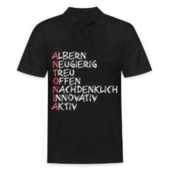 Antonia - Männer Poloshirt - Schwarz - Vorne - Kai (181cm)