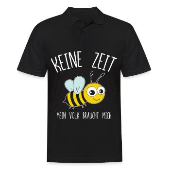 Imker Keine Zeit Mein Volk Braucht Mich - Männer Poloshirt - Schwarz - Vorne - Kai (181cm)