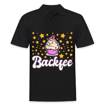 Backfee Hobbybäcker Bäckerin Backen Cupcake Muffin - Männer Poloshirt - Schwarz - Vorne - Kai (181cm)