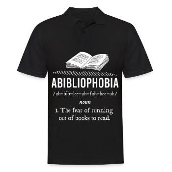 Abibliophobie Definition - Männer Poloshirt - Schwarz - Vorne - Kai (181cm)