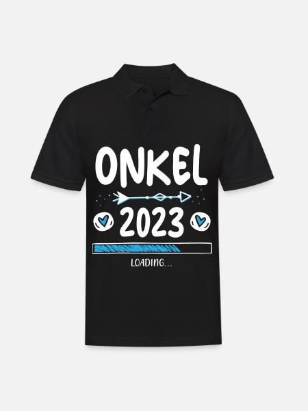 Onkel 2023 Loading - Männer Poloshirt - Schwarz