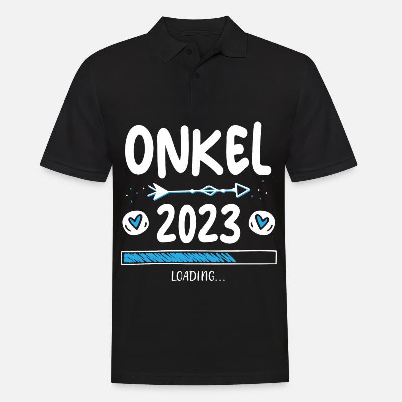 Onkel 2023 Loading - Männer Poloshirt - Schwarz