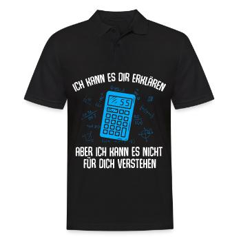 Math mathematics teacher calculator - Men's Polo Shirt - black - Front - Kai (181cm)