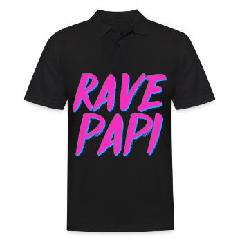 Rave Dad Techno House Electro Festival Hardstyle - Polo Homme - noir - Devant - Kai (181cm)