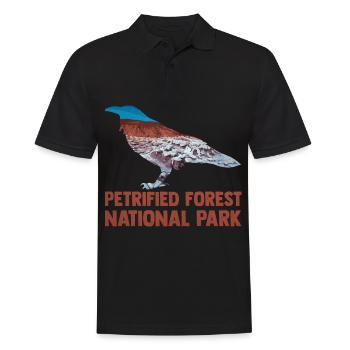 USA Amerika Nationalpark - Männer Poloshirt - Schwarz - Vorne - Kai (181cm)