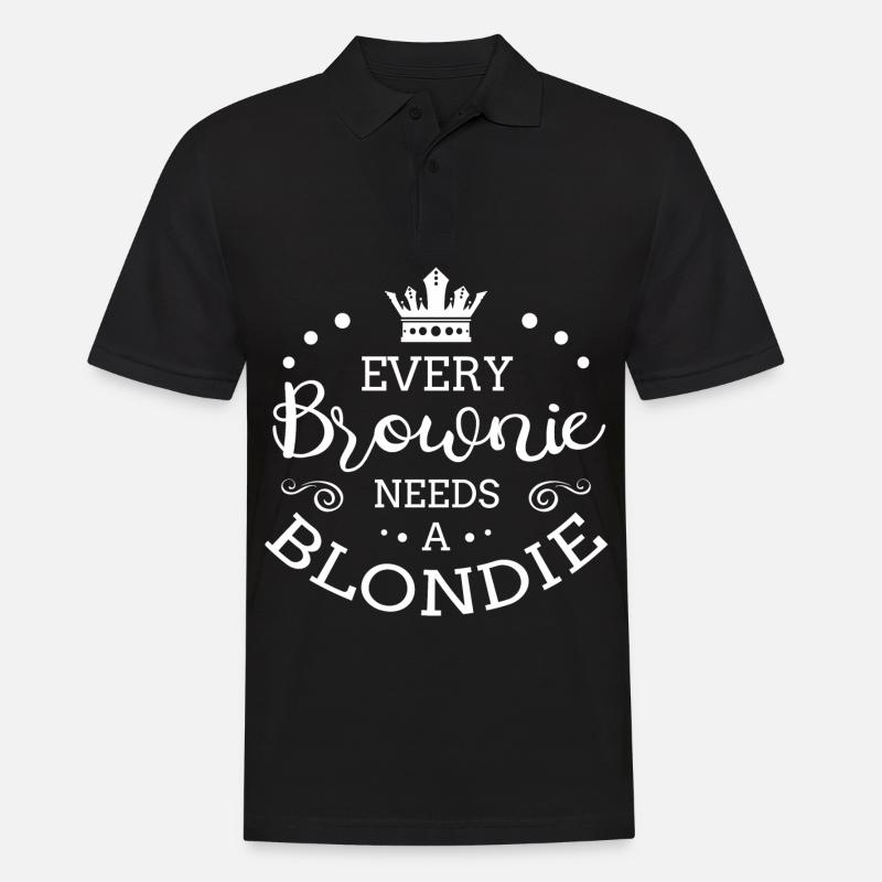 Every Brownie Needs A Blondie - Männer Poloshirt - Schwarz