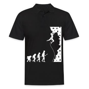 Kletterer Evolution Bouldering Climber - Männer Poloshirt - Schwarz - Vorne - Kai (181cm)