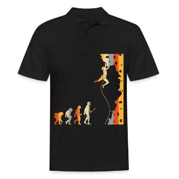 Vintage Kletterer Evolution Bouldering Climber - Männer Poloshirt - Schwarz - Vorne - Kai (181cm)