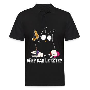 Comment le dernier chat mange les chats licornes - Polo Homme - noir - Devant - Kai (181cm)
