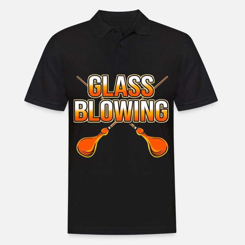 Glasbläser Glas - Männer Poloshirt - Schwarz