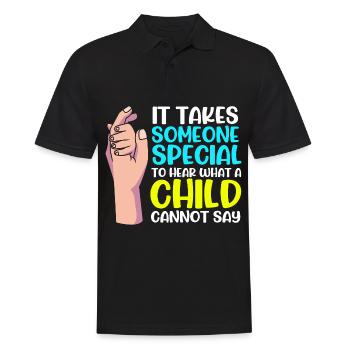 Speech Therapist Speech Therapist - Men's Polo Shirt - black - Front - Kai (181cm)