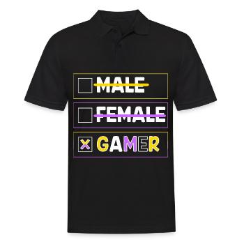 Gender LGBT Queer Vielfalt Gay pride - Männer Poloshirt - Schwarz - Vorne - Kai (181cm)