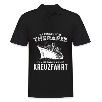 Ich muss einfach nur auf Kreuzfahrt! - Männer Poloshirt - Schwarz - Vorne - Kai (181cm)