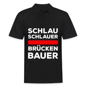 Schlau, schlauer Brückenbauer - Männer Poloshirt - Schwarz - Vorne - Kai (181cm)