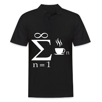 Cadeau étudiant étudiant en mathématiques blague café - Polo Homme - noir - Devant - Kai (181cm)