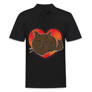Chinchilla - Männer Poloshirt - Schwarz - Vorne - Kai (181cm)