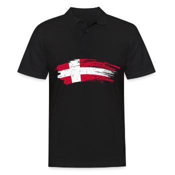 Danemark pays drapeau maison cadeau - Polo Homme - noir - Devant - Kai (181cm)
