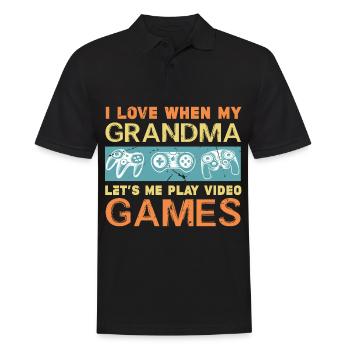 Gamer Gaming Jeux vidéo Jeux vidéo - Polo Homme - noir - Devant - Kai (181cm)