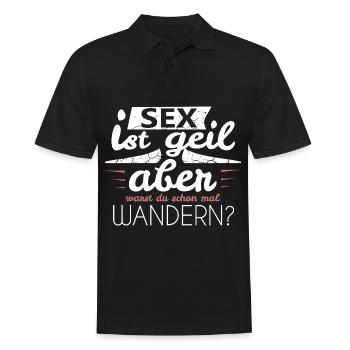 Wandern Spruch - Männer Poloshirt - Schwarz - Vorne - Kai (181cm)